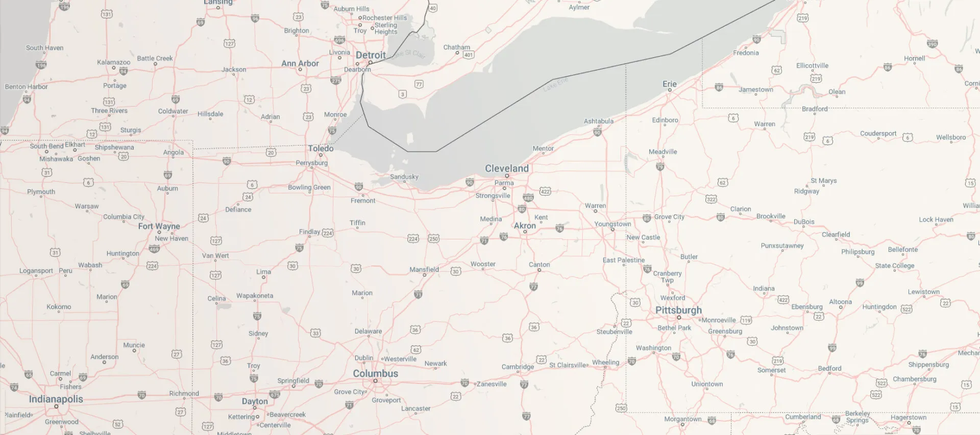 Map showing salon location